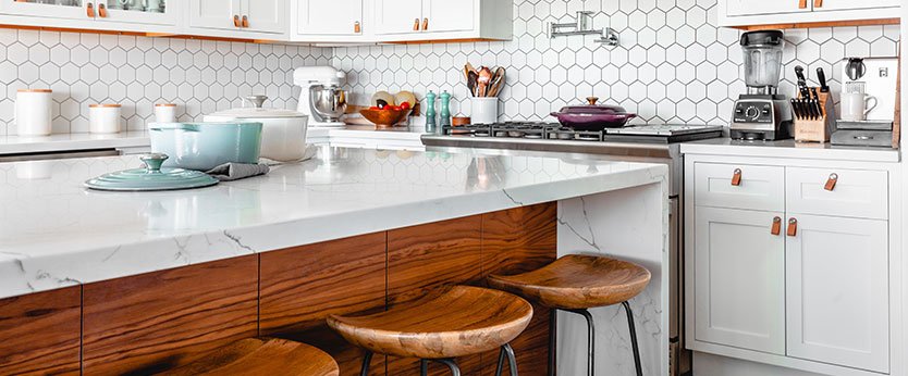 Beautiful kitchen encimeras de piedra - encimera sintéticas - encimeras de porcelánico